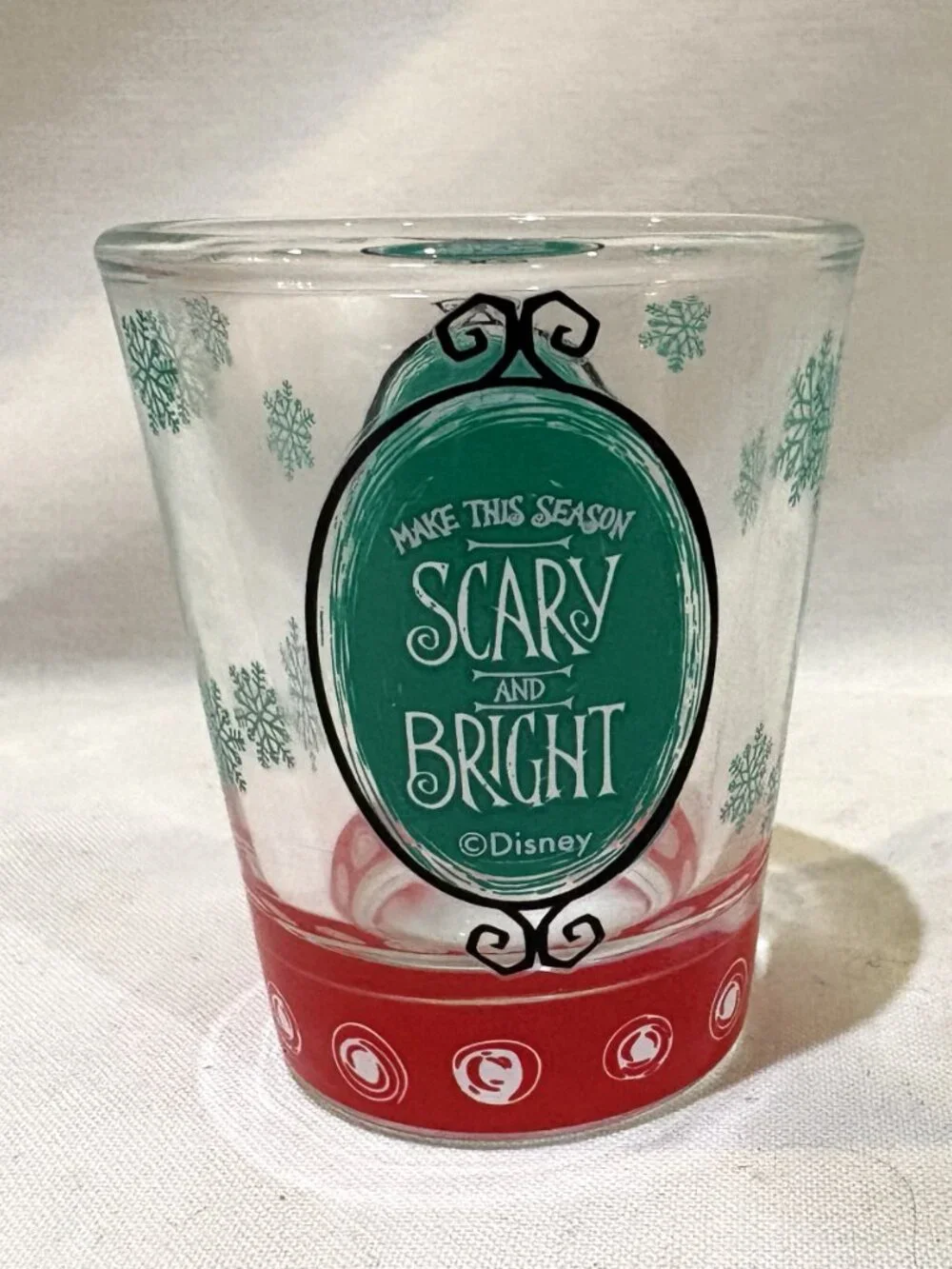 Disney Tim Burton Nightmare Before Christmas 25 Years Mini Glass Set of 4 NIB